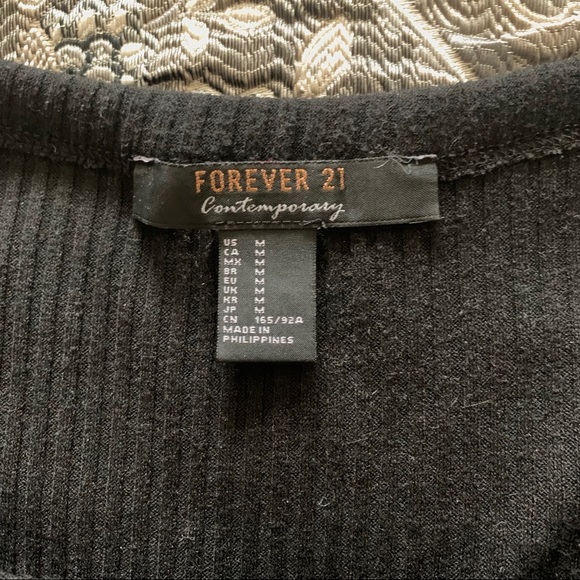 Forever 21 Black Over the Shoulder Top - Picture 3 of 4